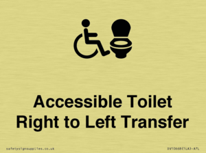 Accessible Toilet with Right to Left Transfer